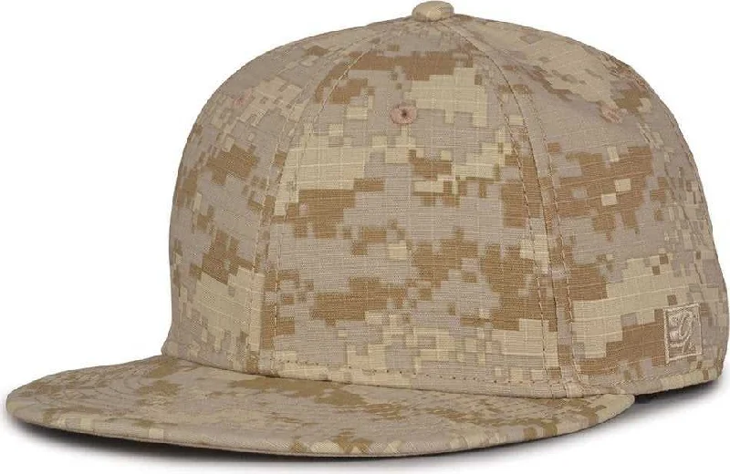 Stylish Fedora Hat-The Game GB995 Digital Camo Cap - Digi Desert