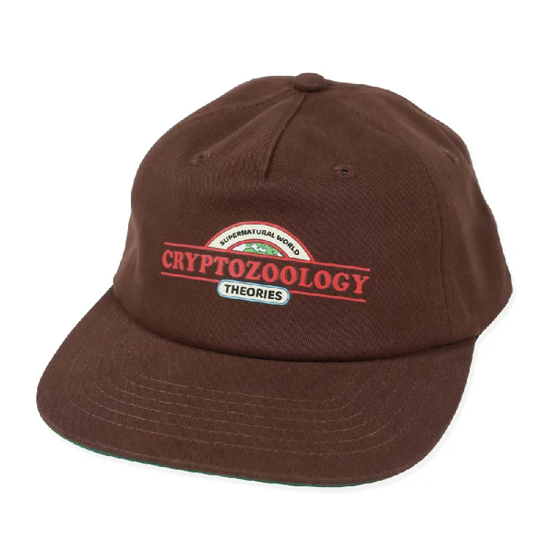 Sleek Monochrome Hat-Theories Of Atlantis Cryptozoologist Snapback Cap - Mocha