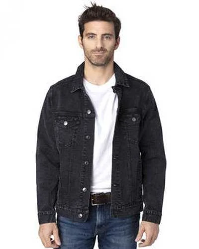 Threadfast Apparel 370J Unisex Denim Jacket - Black Denim