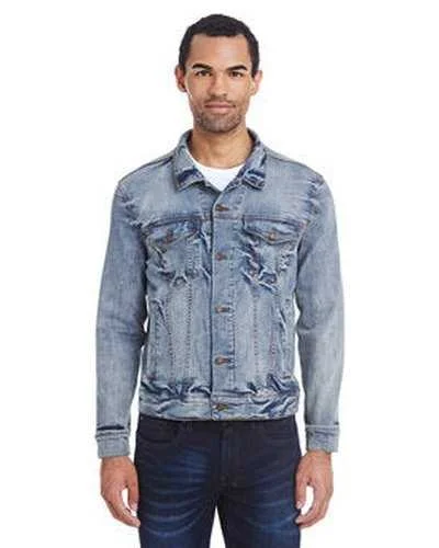 Threadfast Apparel 370J Unisex Denim Jacket - Light Denim