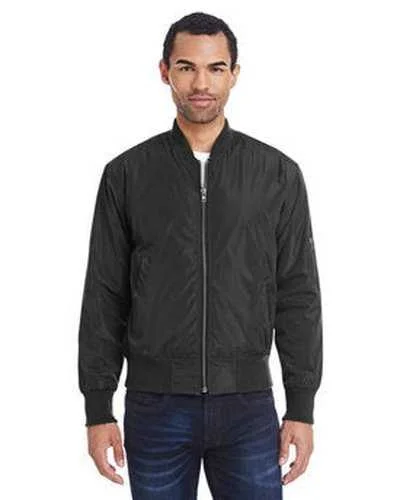 Threadfast Apparel 395J Unisex Bomber Jacket - Black