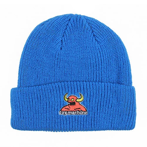 Wool Felt Cloche Hat-Toy Machine Monster Beanie Blue