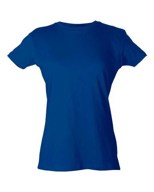 T-Shirt For Instagram Reels-Tultex 213 Women's Slim Fit Fine Jersey T-Shirt - Royal