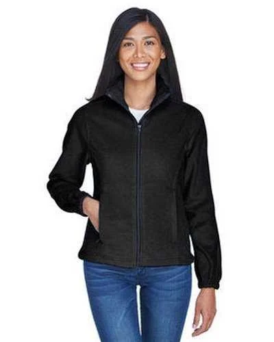 Ultraclub 8481 Ladies' Iceberg Fleece Full-Zip Jacket - Black