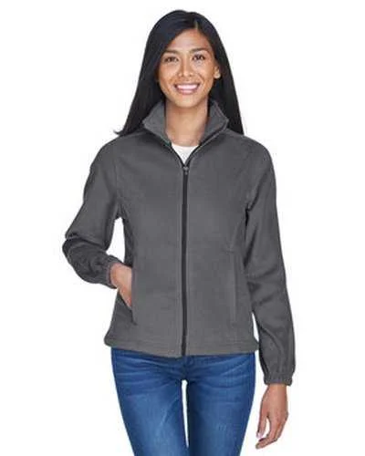 Ultraclub 8481 Ladies' Iceberg Fleece Full-Zip Jacket - Charcoal