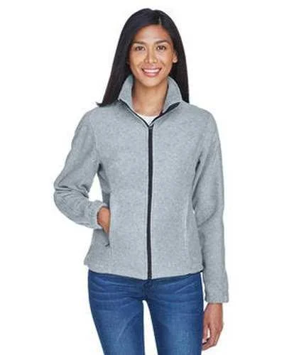 Ultraclub 8481 Ladies' Iceberg Fleece Full-Zip Jacket - Gray Heather