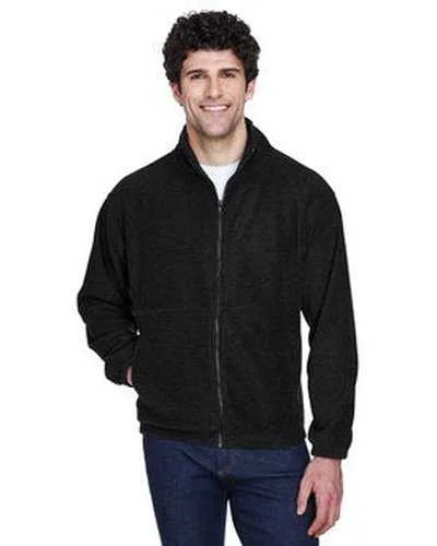 Ultraclub 8485 Men's Iceberg Fleece Full-Zip Jacket - Black