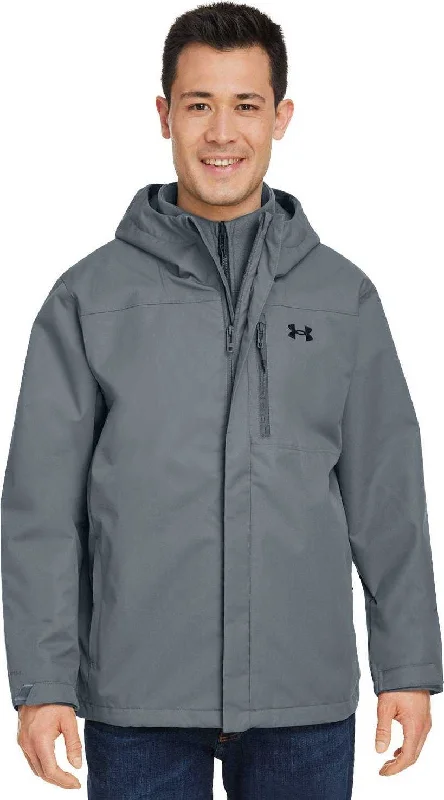 Under Armour 1371585 Men's Porter 3-In-1 2.0 Jacket - Pitch Gray Black