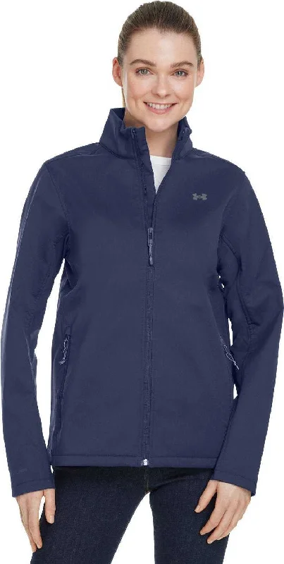 Under Armour 1371594 Ladies' Coldgear Infrared Shield 2.0 Jacket - Midnight Navy Pitch Gray