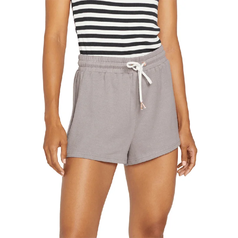 Shorts For Family Ties-Volcom Womens Lil Fleece Short - Daze Grey