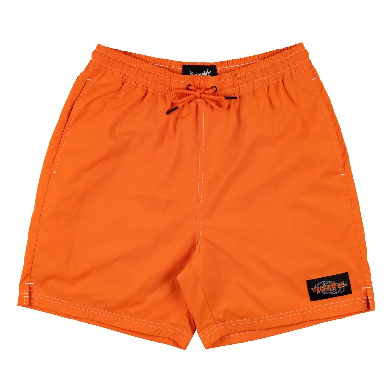 Shorts With Viral Memes-Vortex Contrast Stitch Nylon Shorts - Puffin