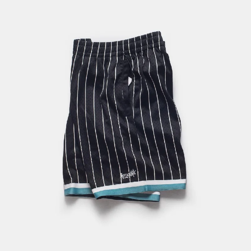 Shorts With Summer Heat-Welcome Skateboards -BUTTERFLY MESH BASKETBALL - (black/teal)