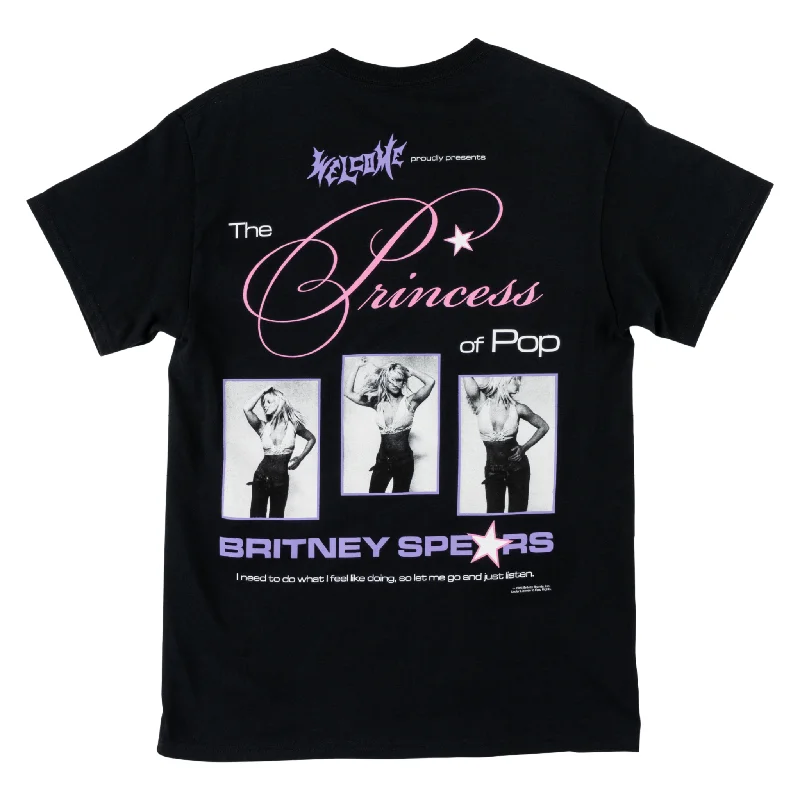 T-Shirt With Ticket Prints-Britney Spears X Welcome - Princess Tee - Black