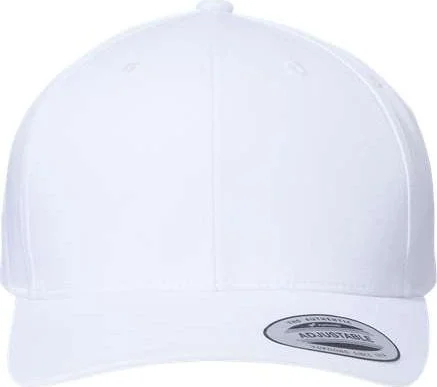 Elegant Derby Hat-Yupoong 6389 CVC Snapback Cap - White