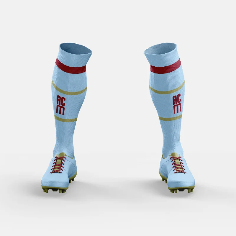 High-Stretch Football Sock-AC Montgomery Sky Socks