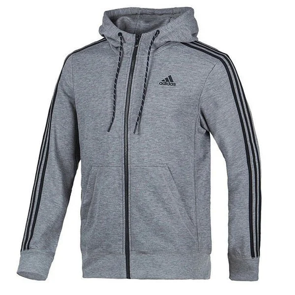 Hoodie for fishing trips durableadidas Men's Essentials Hoodie Dark Grey/Black