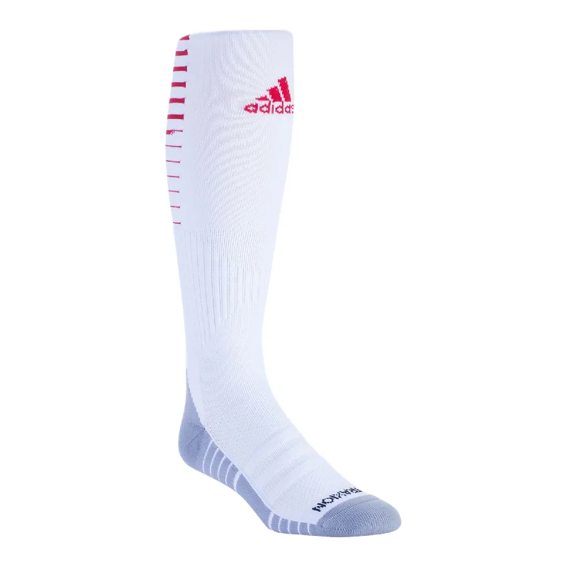 Thermal Snowboarding Sock-adidas Men's Team Speed II Soccer Socks White/Red