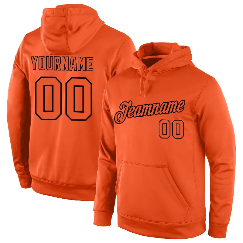 Hoodie for preschoolers bright colorsCustom Stitched Orange Orange-Black Sports Pullover Sweatshirt Hoodie