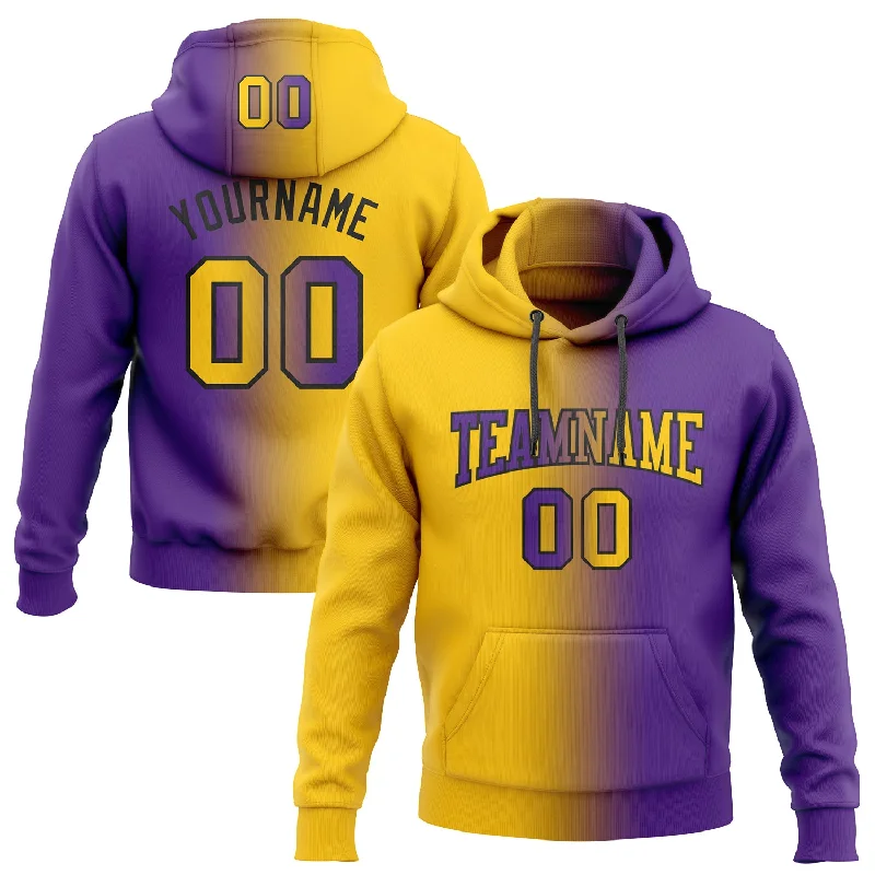 Hoodie with nature tree printCustom Stitched Purple Yellow-Black Gradient Fashion Sports Pullover Sweatshirt Hoodie