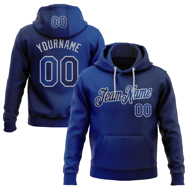 Hoodie for eco-friendly cottonCustom Stitched Navy Royal-Gray Gradient Fashion Sports Pullover Sweatshirt Hoodie