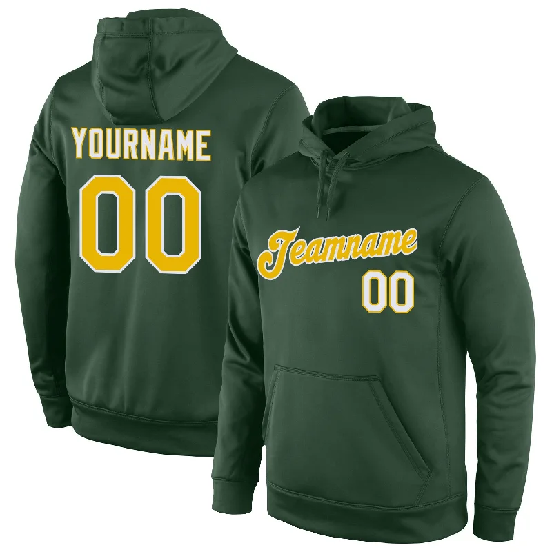 Hoodie with witty programmer jokesCustom Stitched Green Gold-White Sports Pullover Sweatshirt Hoodie