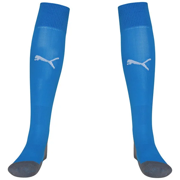 Stylish Sheer Mesh Sock-Edgeley Villa FC Puma Liga Core Football Sock (Electric Blue/White)