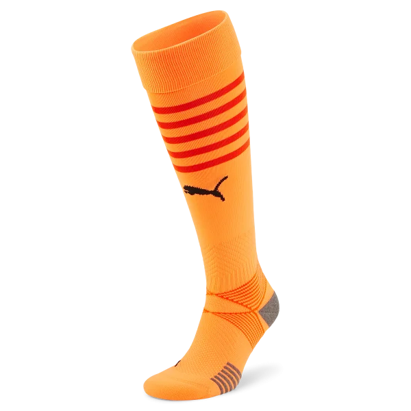 High-Stretch Football Sock-Edgeley Villa FC Puma Team Final GK Football Sock (Neon Citrus)