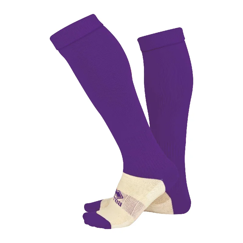 Funky Retro Striped Sock-Errea Polyestere Football Sock (Purple)