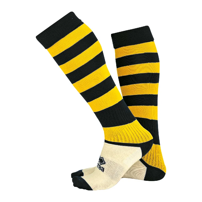 Warm Wool Winter Sock-Errea Zone Football Sock (Black/Yellow)