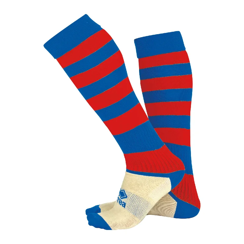 Sustainable Organic Cotton Sock-Errea Zone Football Sock (Blue/Red)