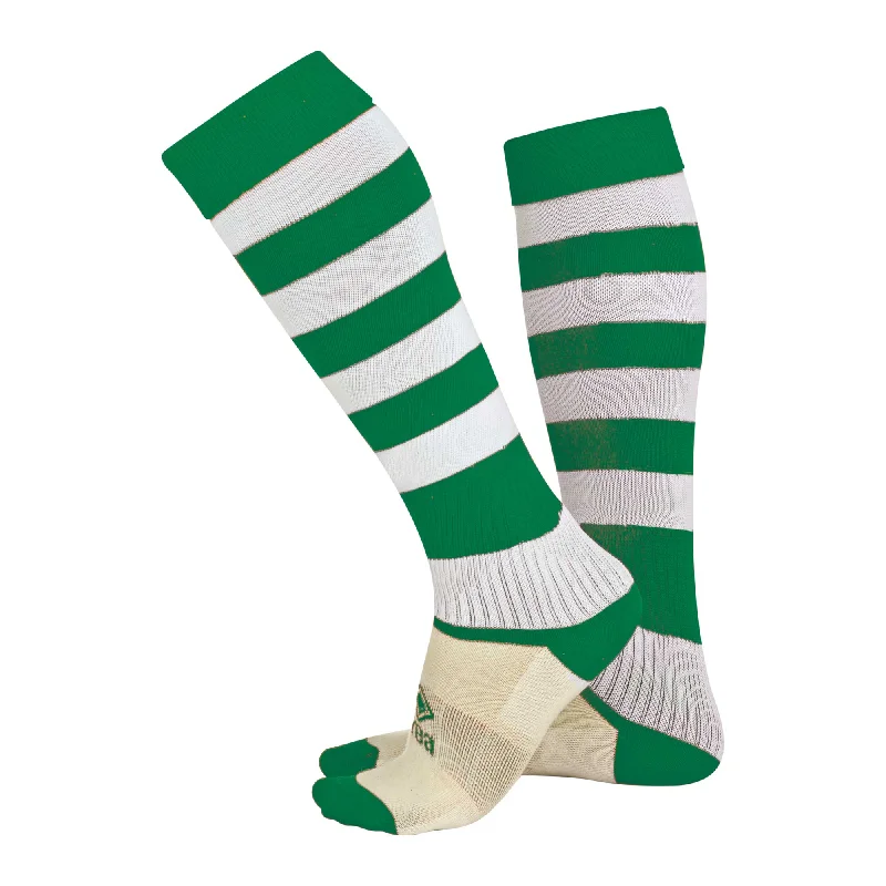 High-Performance Basketball Sock-Errea Zone Football Sock (Green/White)