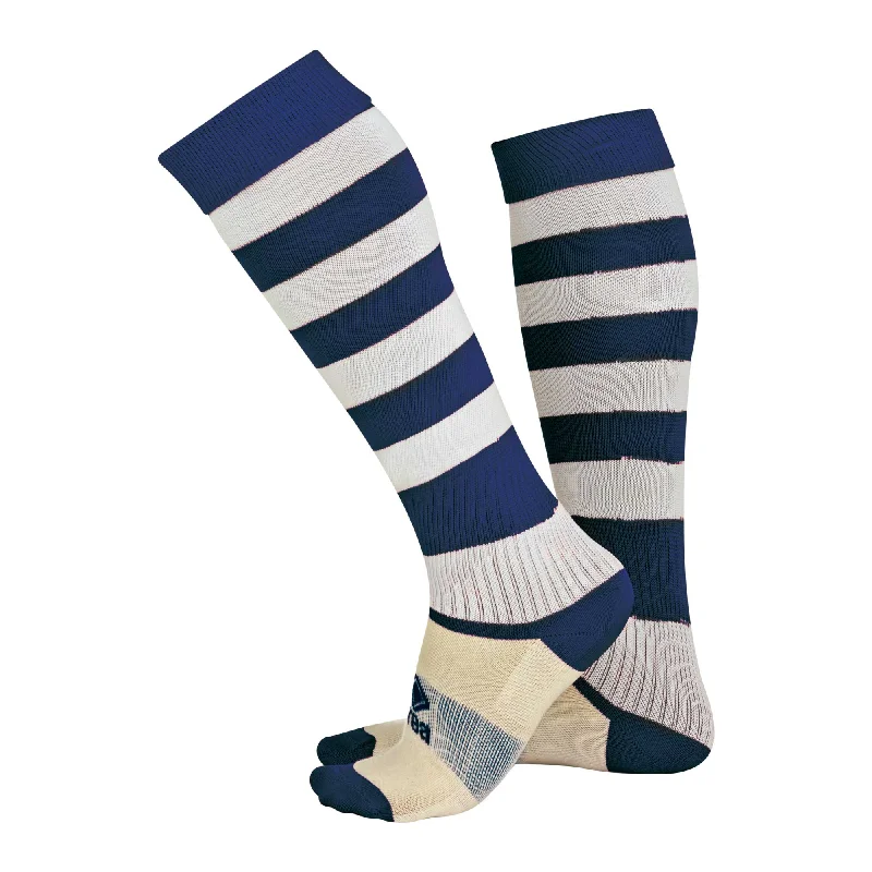 Breathable Lightweight Sock-Errea Zone Football Sock (Navy/White)