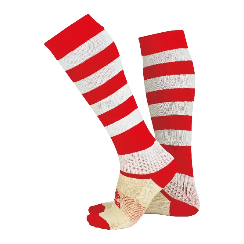 Super Thin Ultra-Light Sock-Errea Zone Football Sock (Red/White)