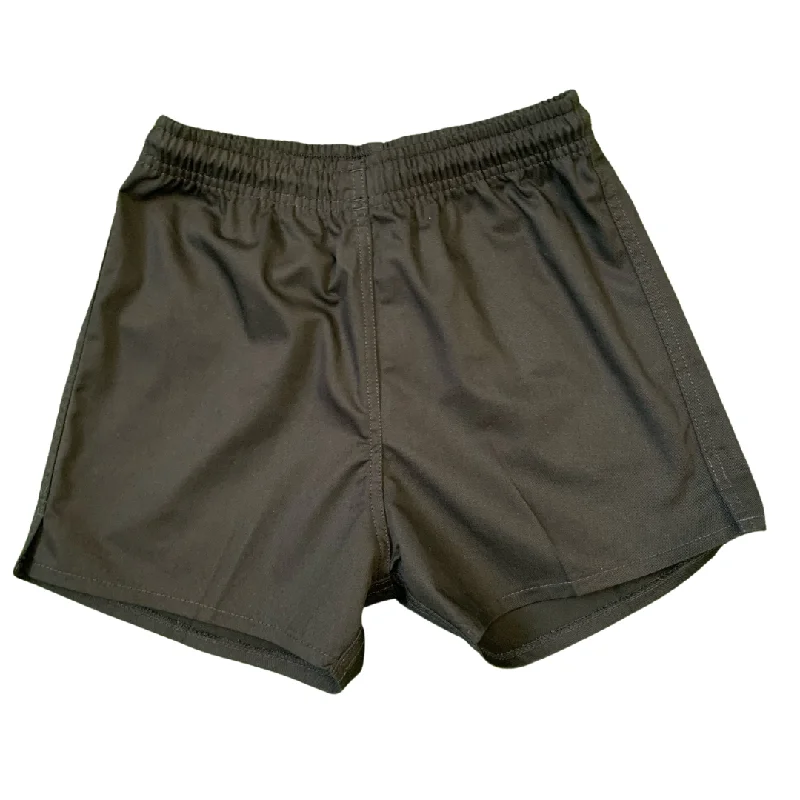 Shorts For Game Watches-4037-B Football Shorts Poly/Cotton (Indent Cols) - Black