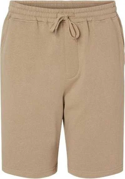 Shorts With Donut Designs-Independent Trading Co IND20SRT Midweight Fleece Shorts - Sandstone