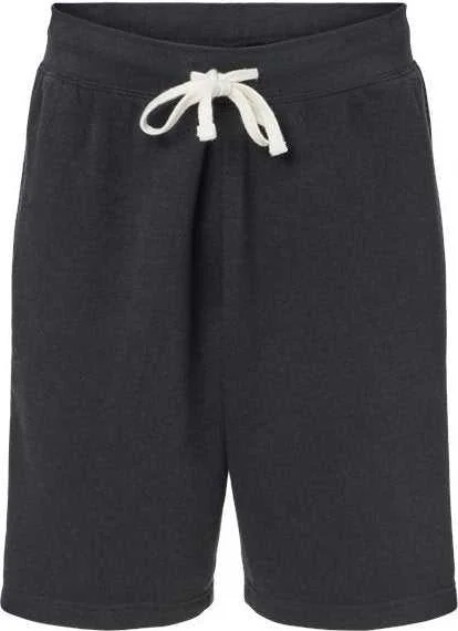 Shorts With Bonfire Glow-J. America 8855 Triblend Fleece Shorts - Black Solid