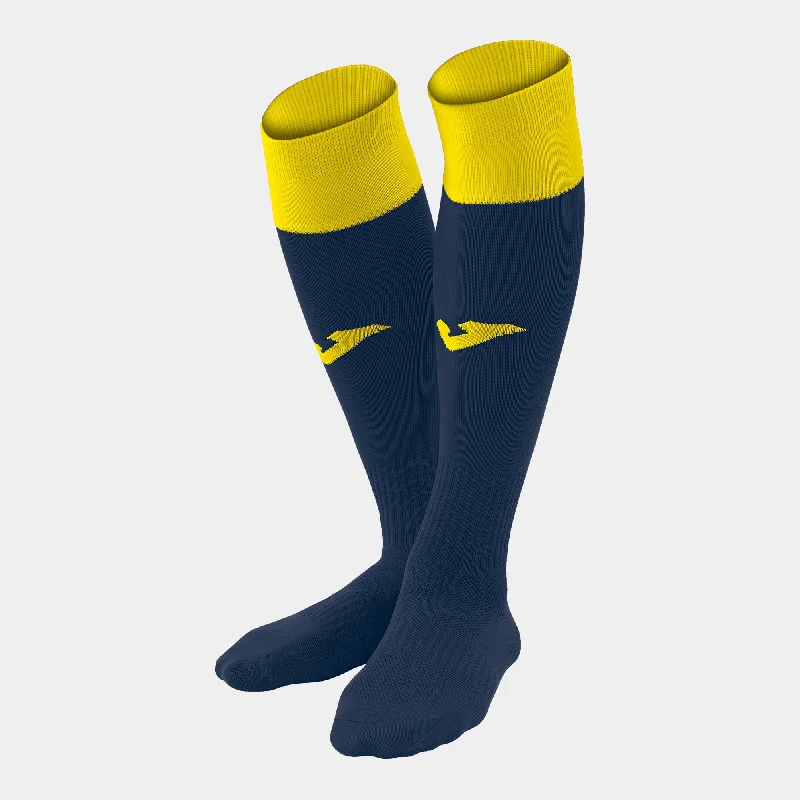 Hand-Painted Art Sock-Joma Calcio 24 Sock 4 Pack (Dark Navy/Yellow)