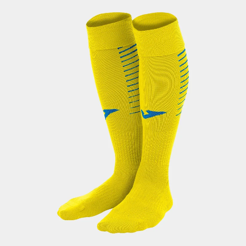 Soft Moisture-Wicking Sock-Joma Premier Sock 4 Pack (Yellow/Royal)