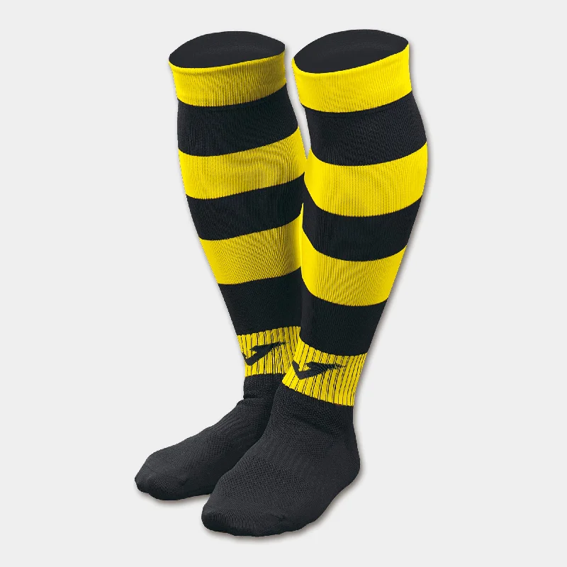 All-Season Comfort Sock-Joma Zebra II Sock 4 Pack (Black/Yellow)