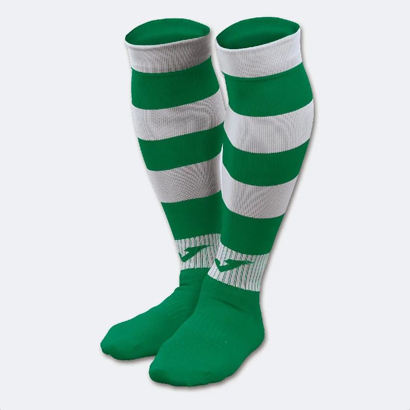 Mesh Ventilated Running Sock-Joma Zebra II Sock 4 Pack (Green/White)