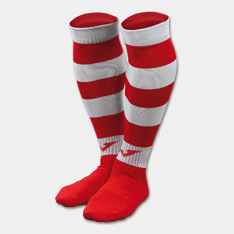 Vibrant Color Pop Sock-Joma Zebra II Sock 4 Pack (Red/White)