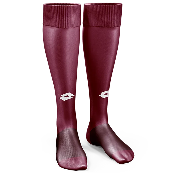 Elastic-Fit Football Sock-Lotto Performance Sock - Maroon / White