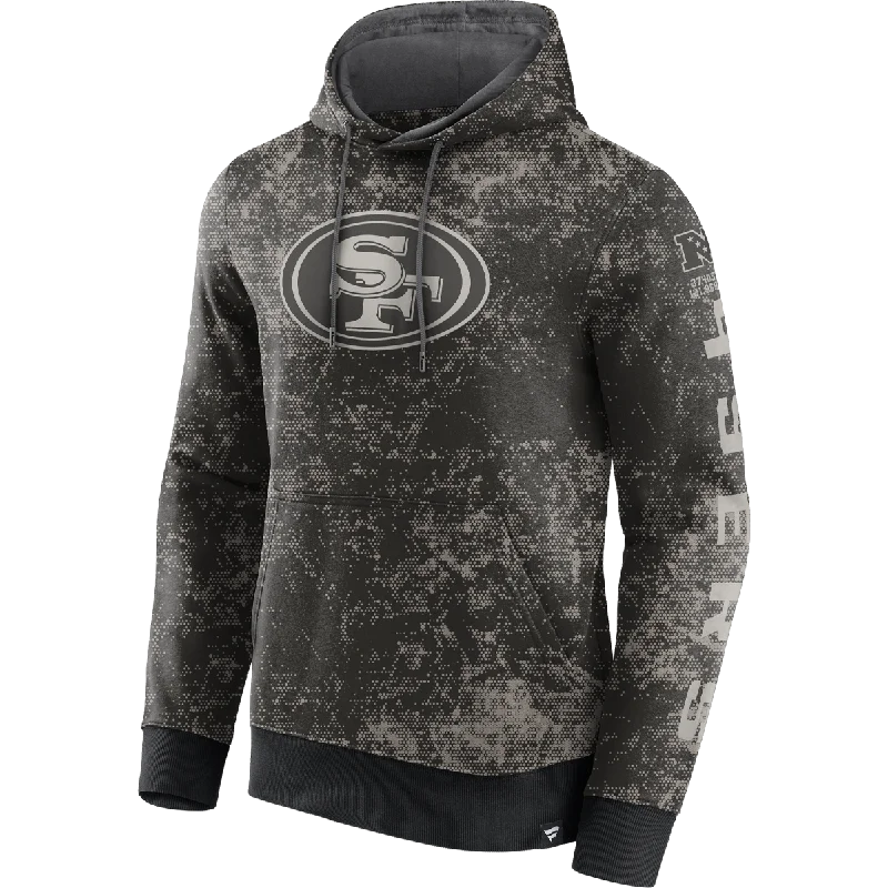 Hoodie for camping cozy nightsMen's 49ers Blackout Tonal Pull Over Hoodie