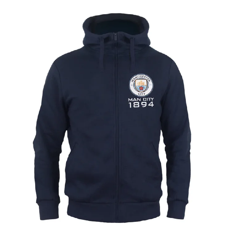 Hoodie for vintage car loversManchester City 1894 Adults Zip Hoodie Navy