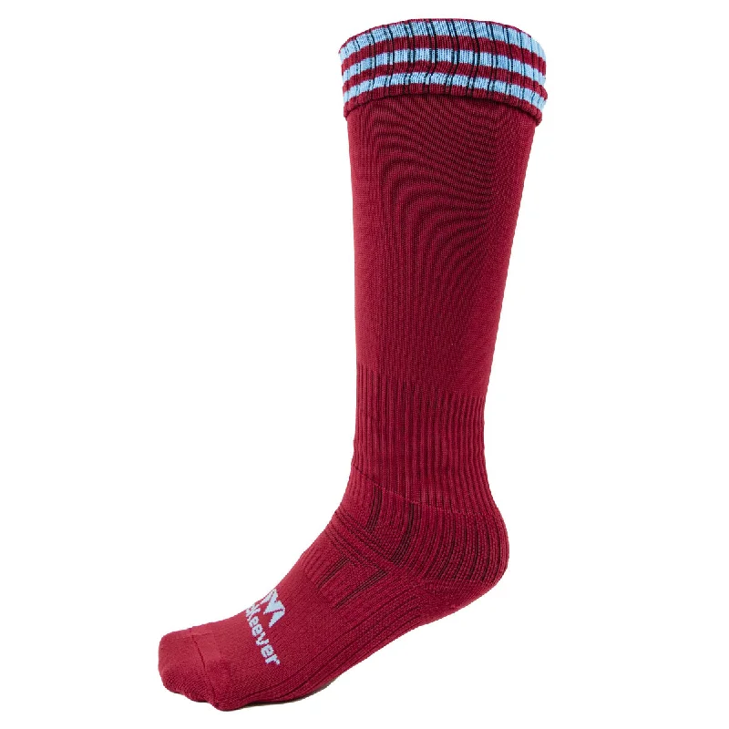 Warm Wool Winter Sock-Mc Keever Pro Long Socks - Youth - Maroon/Blue