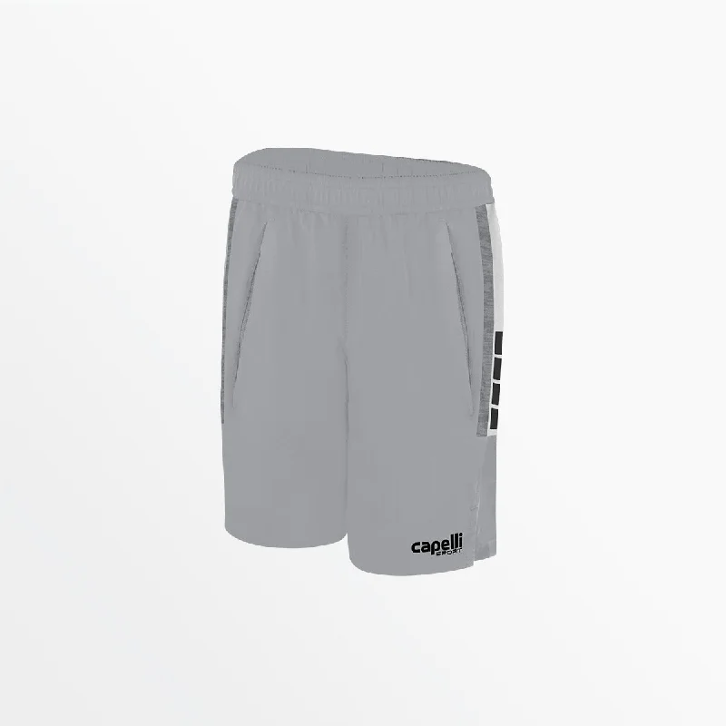 Shorts With Varsity Stripes-MEN'S MADISON TRAINING SHORTS