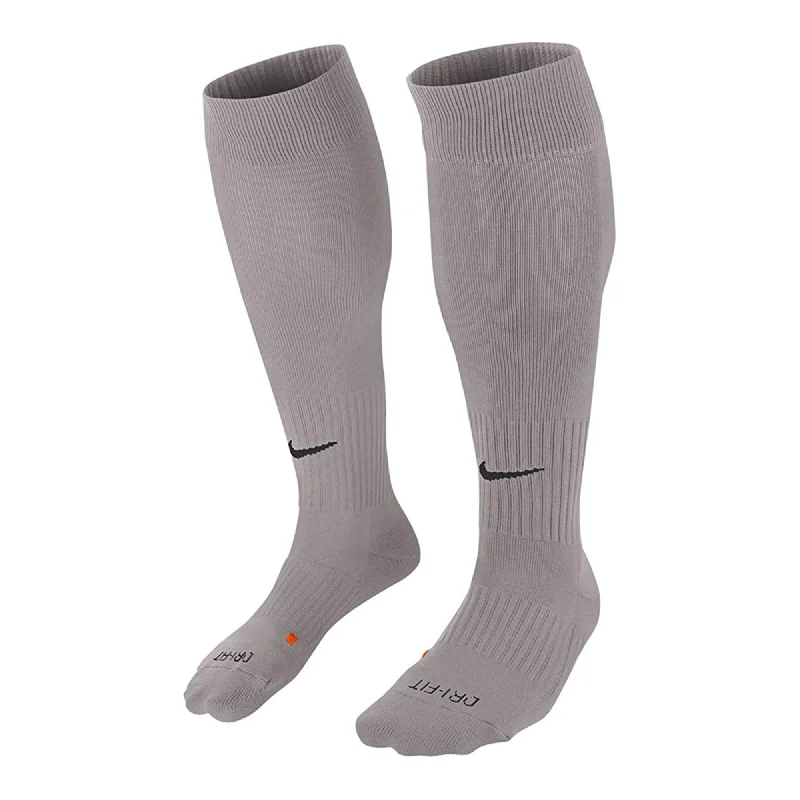 Fun Emoji Face Sock-Nike Classic II Cushion Over-The-Calf Socks Wolf Grey/Black