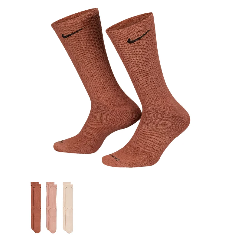 Chic Minimalist Black Sock-Nike Everyday Plus Cushioned Socks 3 Pack Multi-Color