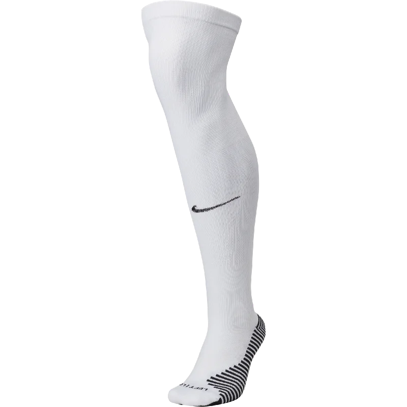 Non-Slip Grip Sock-Nike Matchfit Socks (White/Black)