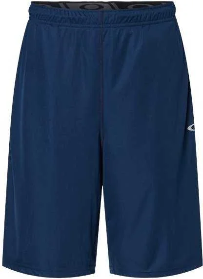 Shorts With Folk Prints-Oakley FOA402995 Team Issue Hydrolix Shorts - Team Navy